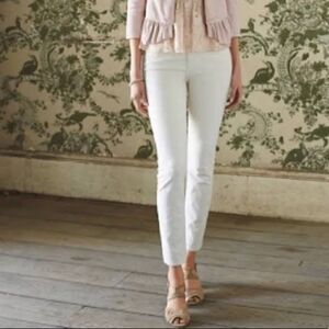 AG Adriano Goldschmied White Stevie Slim Straight Ankle Jeans